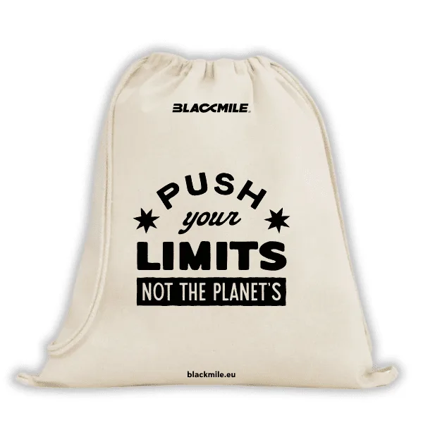 Blackmile Eco Drawstring Bag – Push Your Limits