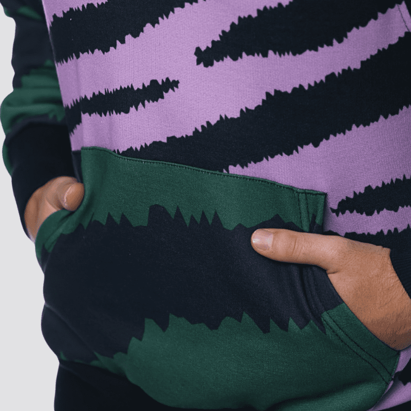 Φούτερ με κουκούλα - Green Zebra - Image 3